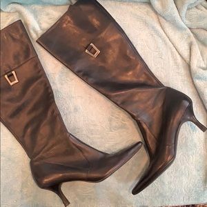 Joan and David Black boots